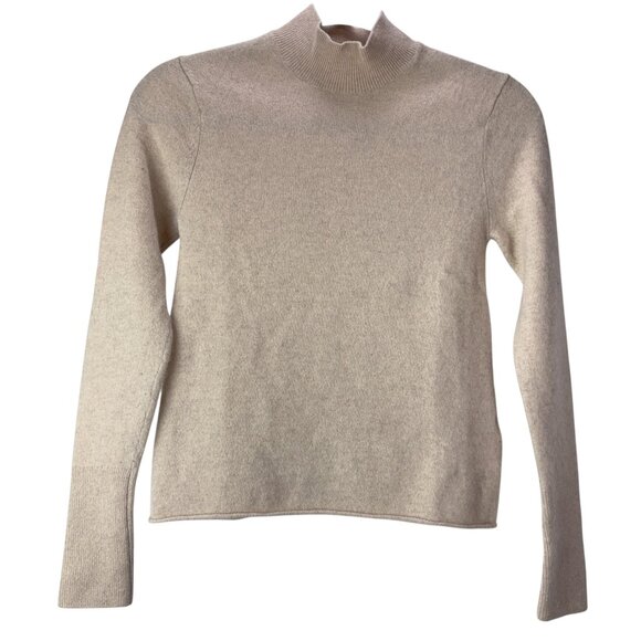 MM Lafleur Sweaters - M.M. LaFleur The Luan Cashmere Sweater Oat Beige Mockneck Turtleneck XS